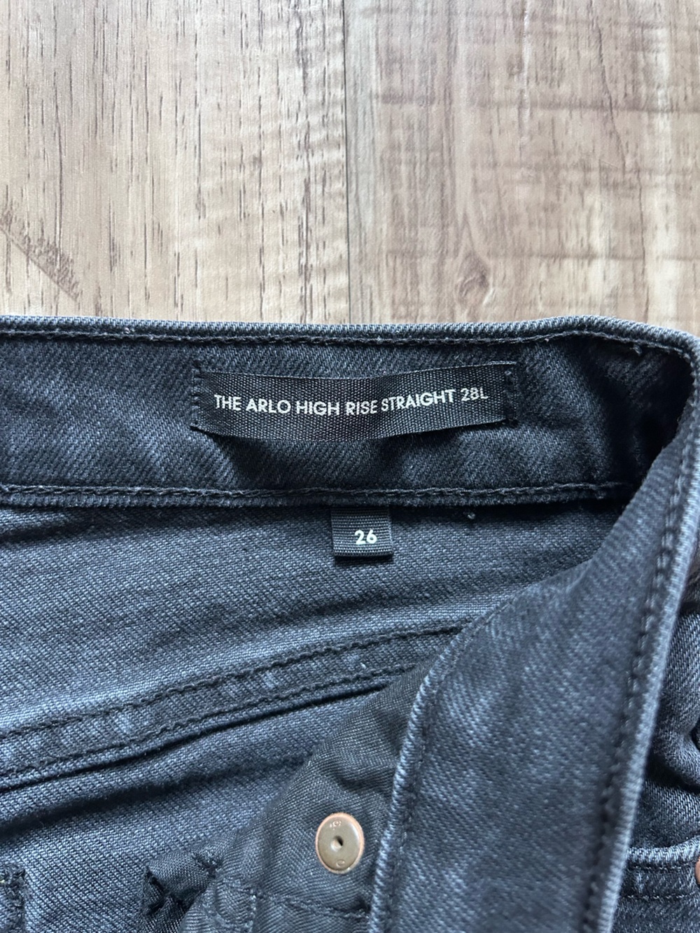 Denim Forum The Arlo Hi-Rise Straight Jean 28L neutral timeless classic - Picture 7 of 11